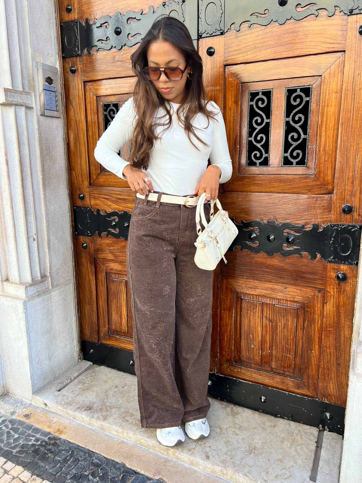 Calça Texturizada Chocolate 🤎