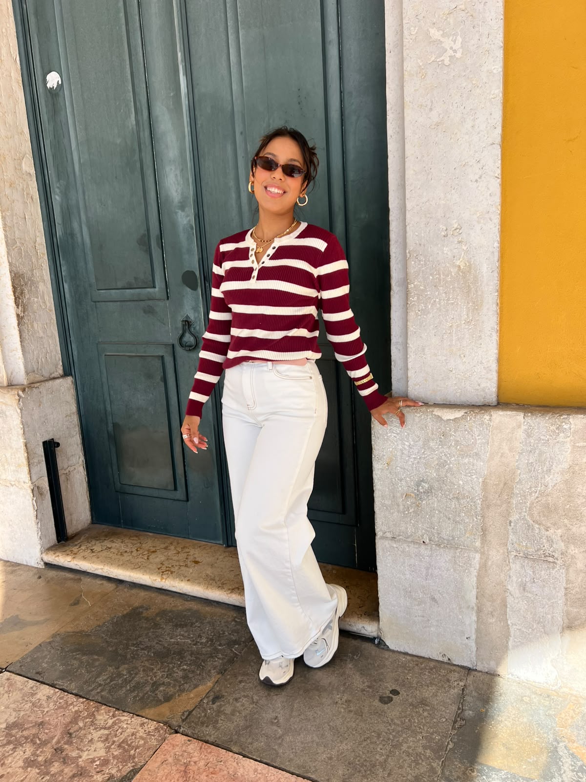 Calça Wide Leg Contrast 🤍🤎