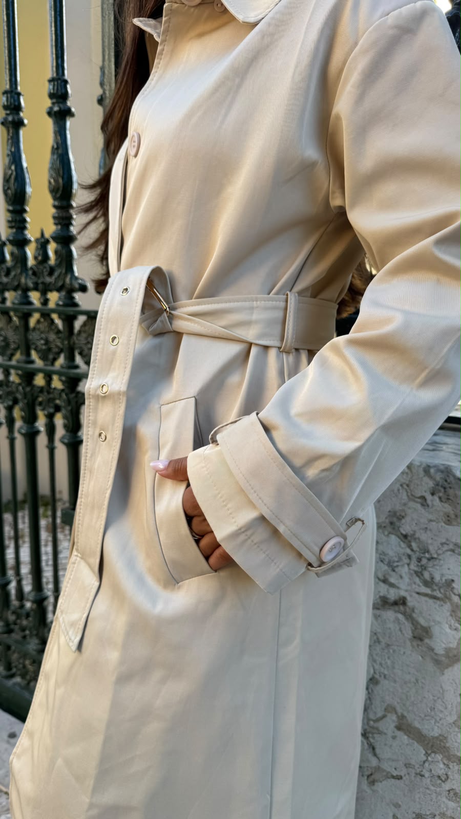 Casaco Trench Coat Longo