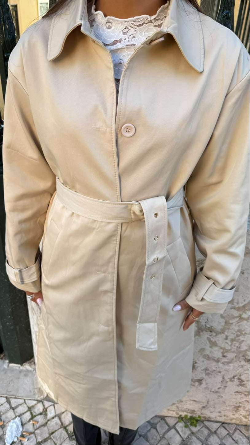 Casaco Trench Coat Longo