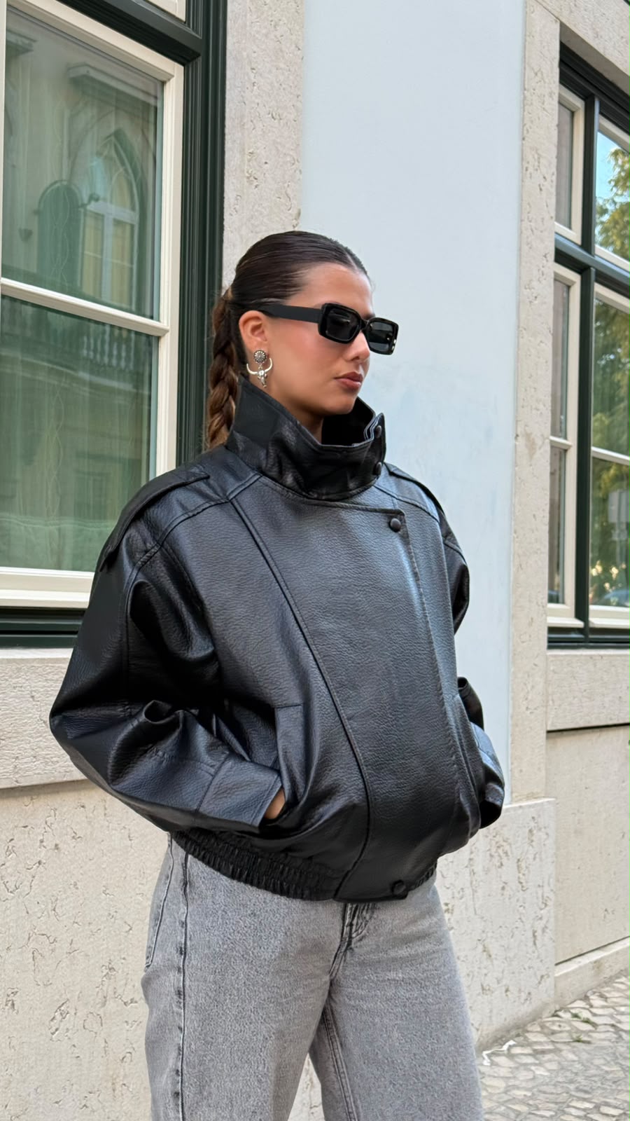 Jaqueta Aviador Oversized