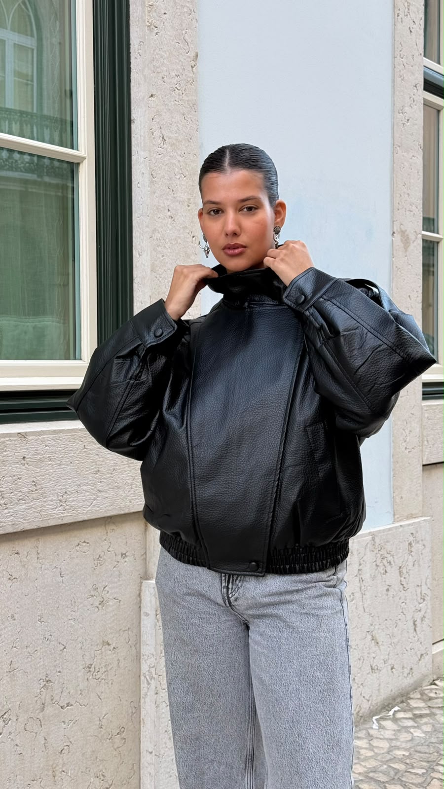 Jaqueta Aviador Oversized