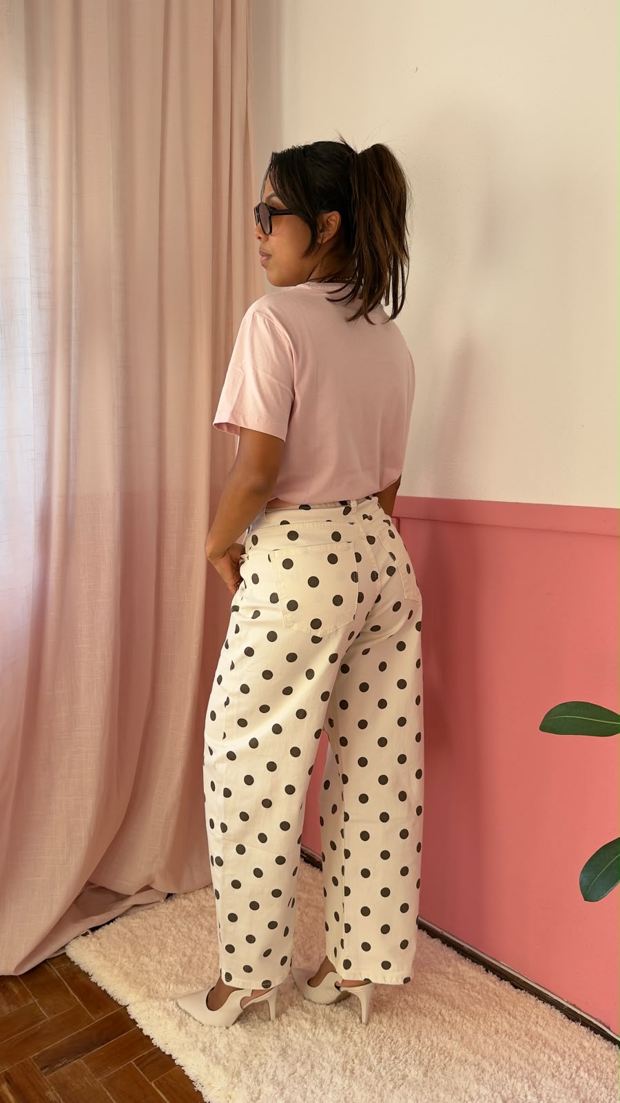 Calça Balloon Polka Dots 🤎