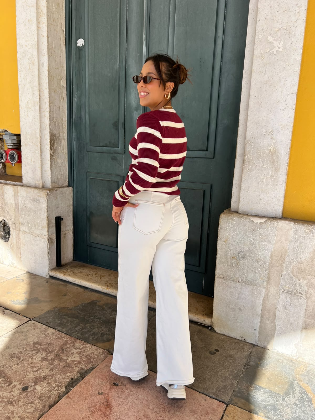 Calça Wide Leg Contrast 🤍🤎